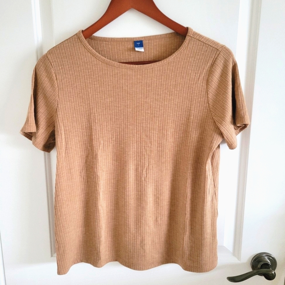 Old Navy Short Sleeve Luxe Rib Knit T-Shirt Size Small